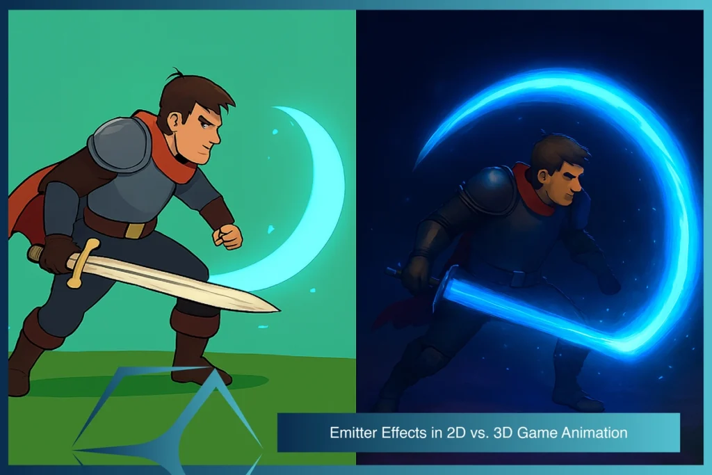 Emitter Effects in 2D vs. 3D Game Animation By TVS Cube