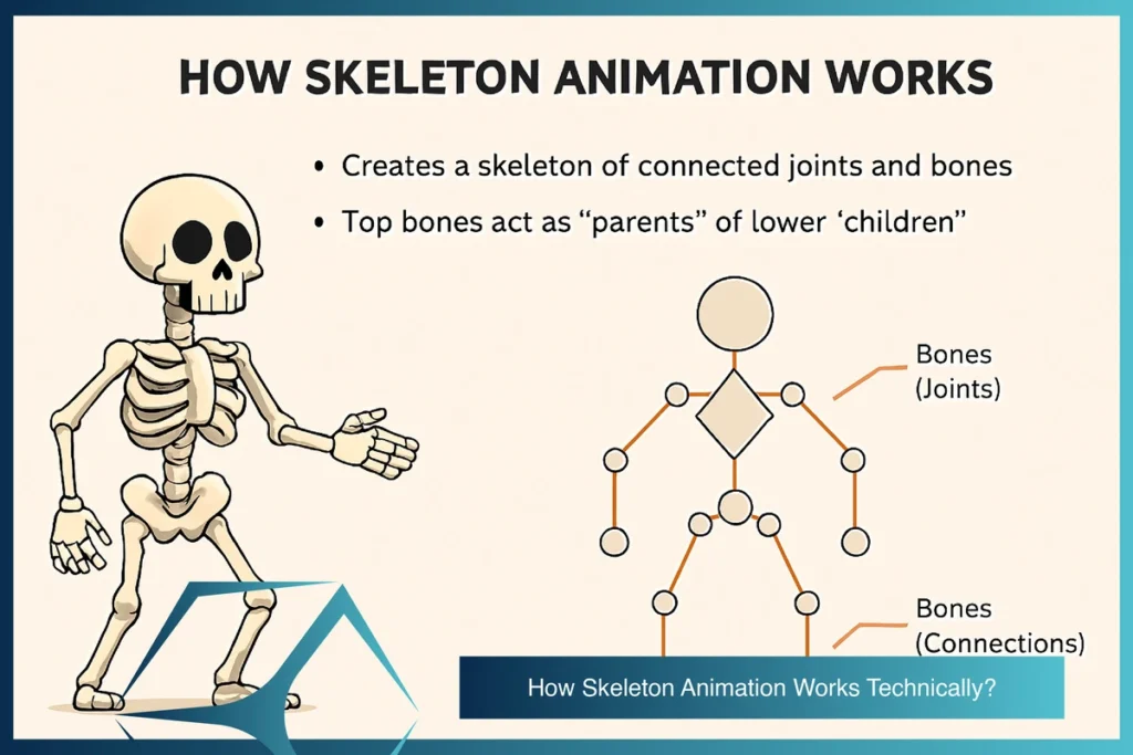 Skeleton Animation Works Technically By TVS Cube