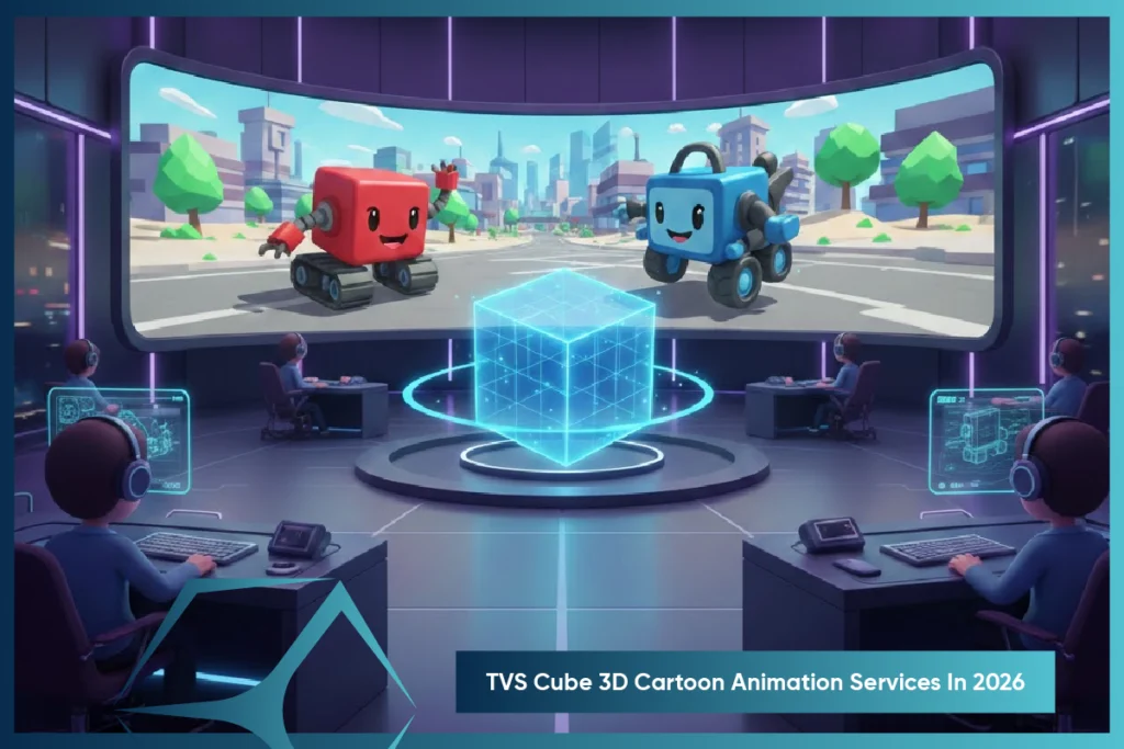 3D Cartoon Animation Services 2026 for modern animated  By TVS Cube 