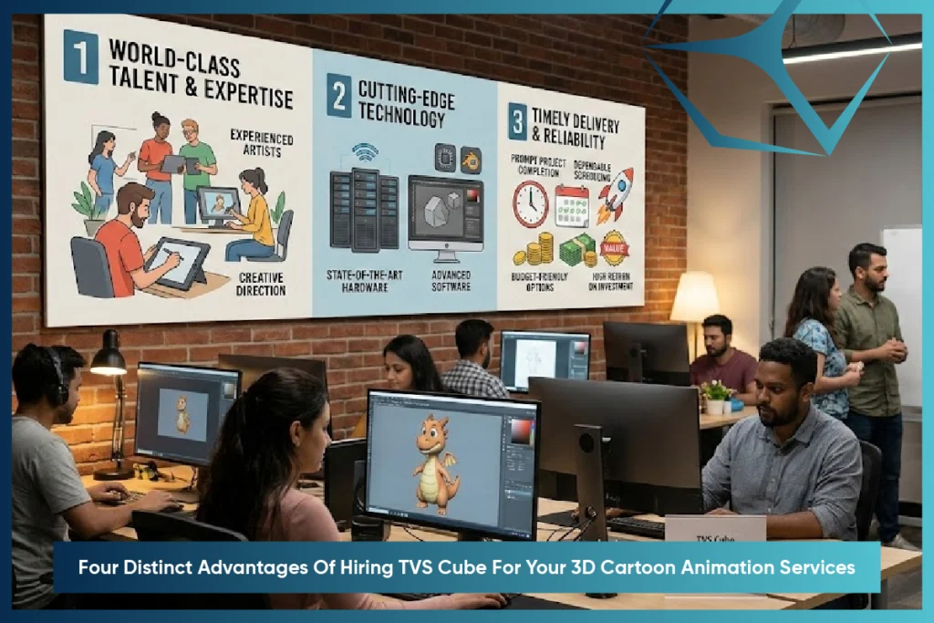 Four distinct advantages of hiring TVS Cube for professional 3D cartoon animation services