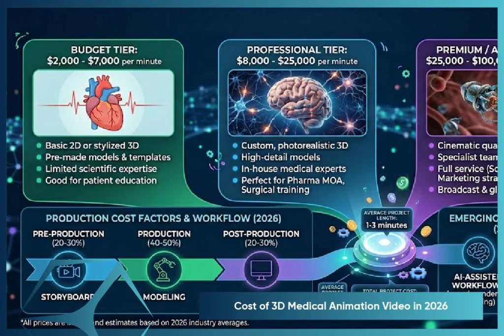 Cost of 3D Medical Animation Video in 2026 By TVS Cube