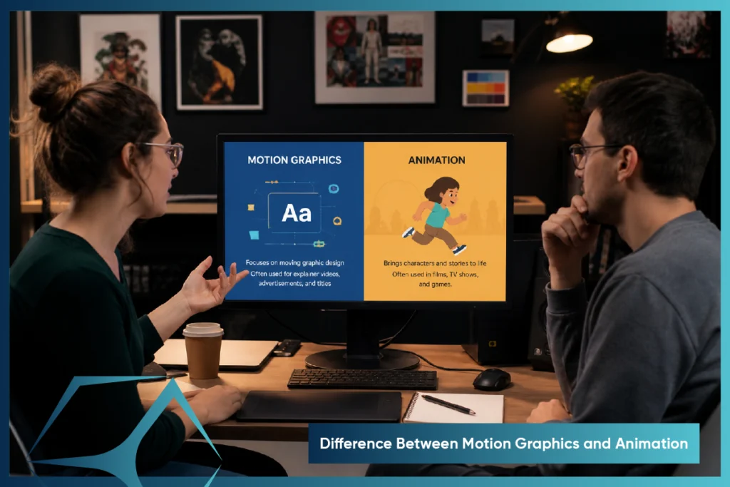Difference Between Motion Graphics and Animation By TVS Cube