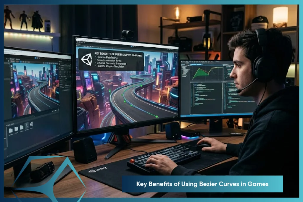 Key benefits of using Bezier curves in game development by TVS Cube