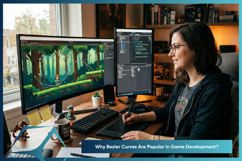Bezier curves are popular in game development and animation by TVS Cube